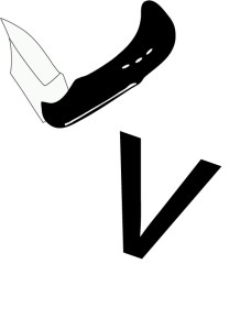 knife with letter 2 [Converted]